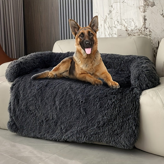 NNETM Pet Plush Sofa Bed with Neck Cushion