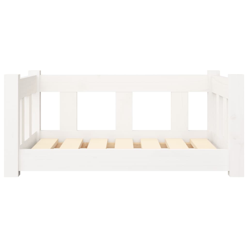 NNEVL Dog Bed White 65.5x50.5x28 cm Solid Wood Pine