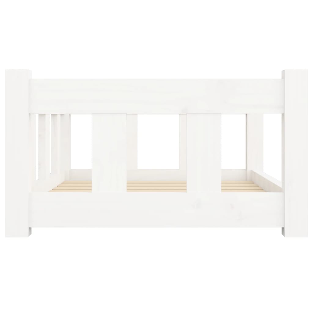 NNEVL Dog Bed White 65.5x50.5x28 cm Solid Wood Pine