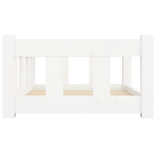 NNEVL Dog Bed White 65.5x50.5x28 cm Solid Wood Pine