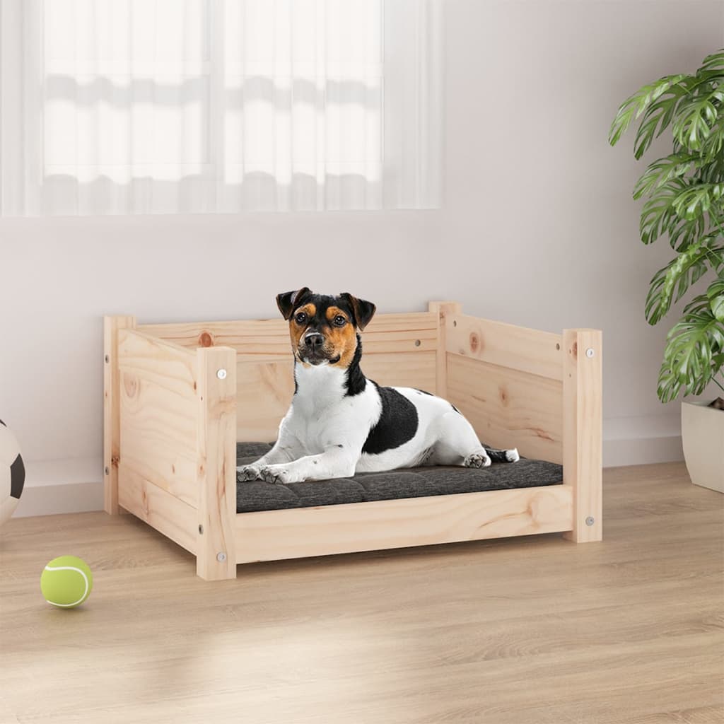 NNEVL Dog Bed 55.5x45.5x28 cm Solid Pine Wood