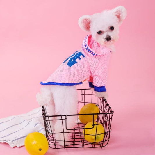 Breathable Mesh Hooded Dog Vest - Stylish Summer Shirt For Small Dogs